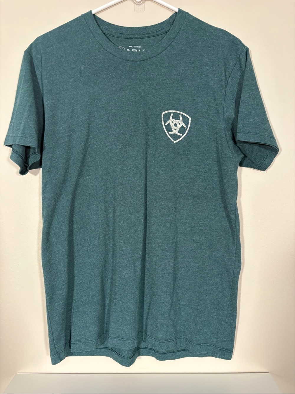 Ariat Teal Crewneck Short-Sleeve Tee with Chest Shield Logo